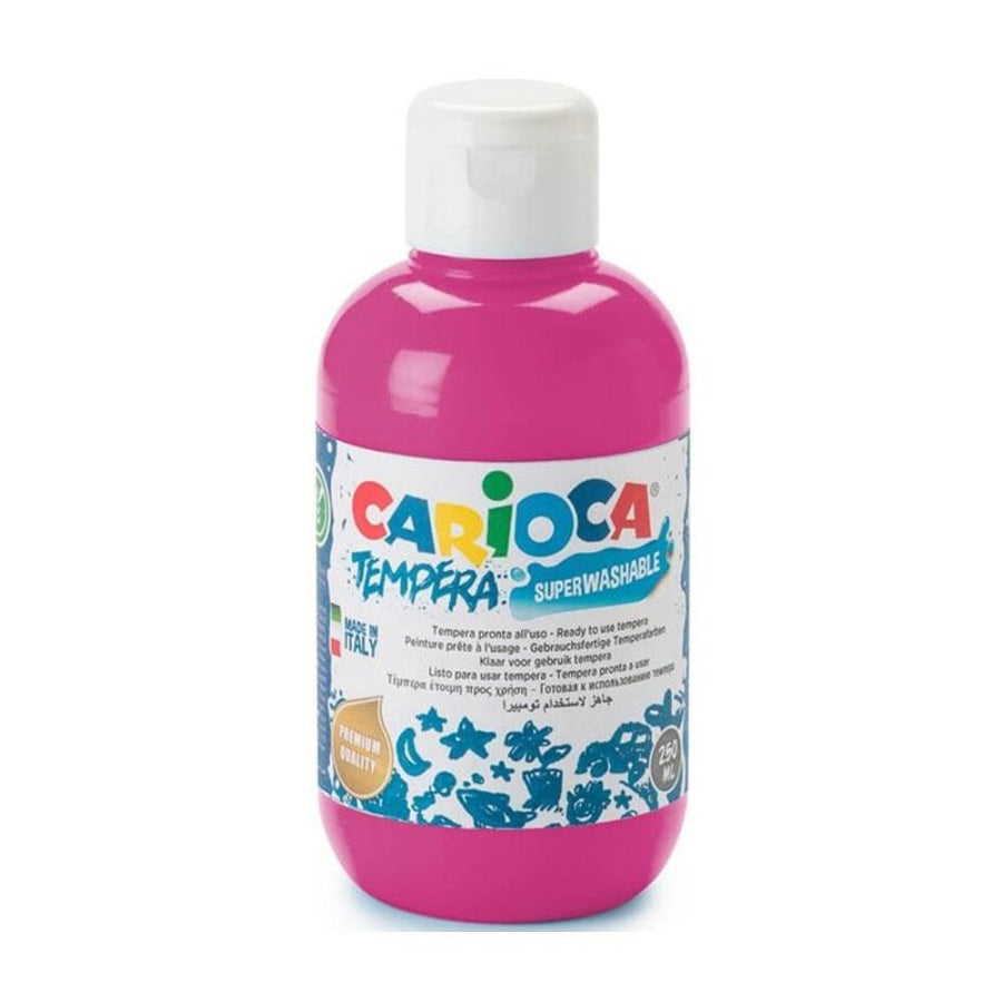 Carioca Washable Tempera Paint Pink High Coverage 250ml