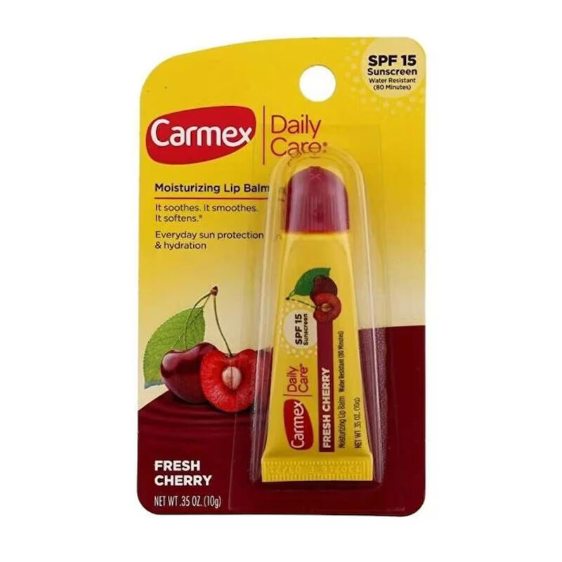 Carmex Fresh Cherry Lip Balm SPF 15 for Smooth Lips 10g