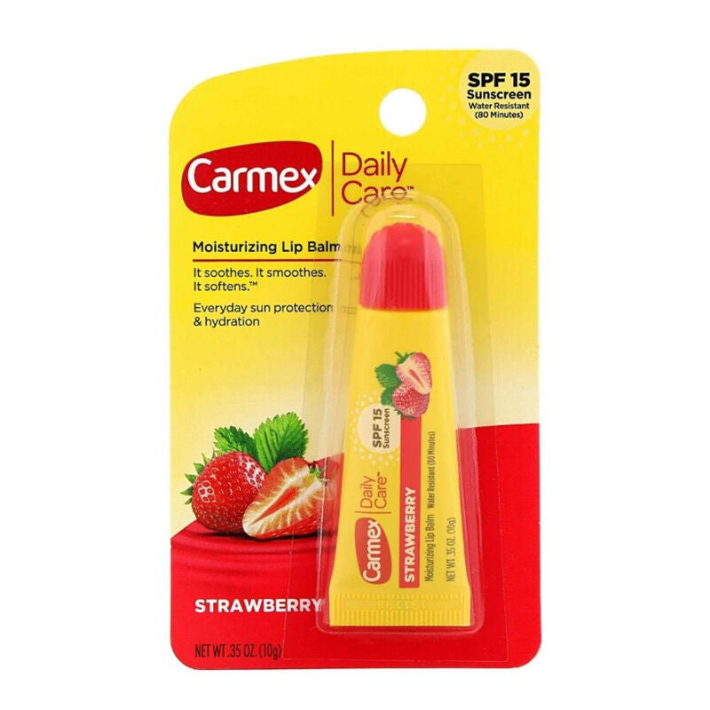 Carmex Strawberry Lip Balm Stick SPF 15 Protective Care 10g