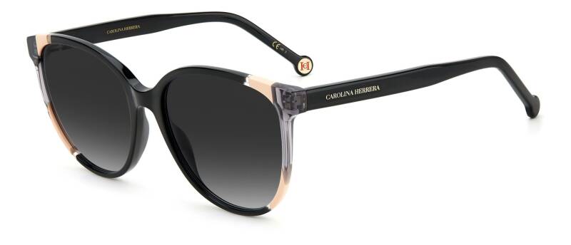 Carolina Herrera CH 0063/S Women's Square Sunglasses - Black/Gold