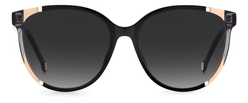 Carolina Herrera CH 0063/S Women's Square Sunglasses - Black/Gold
