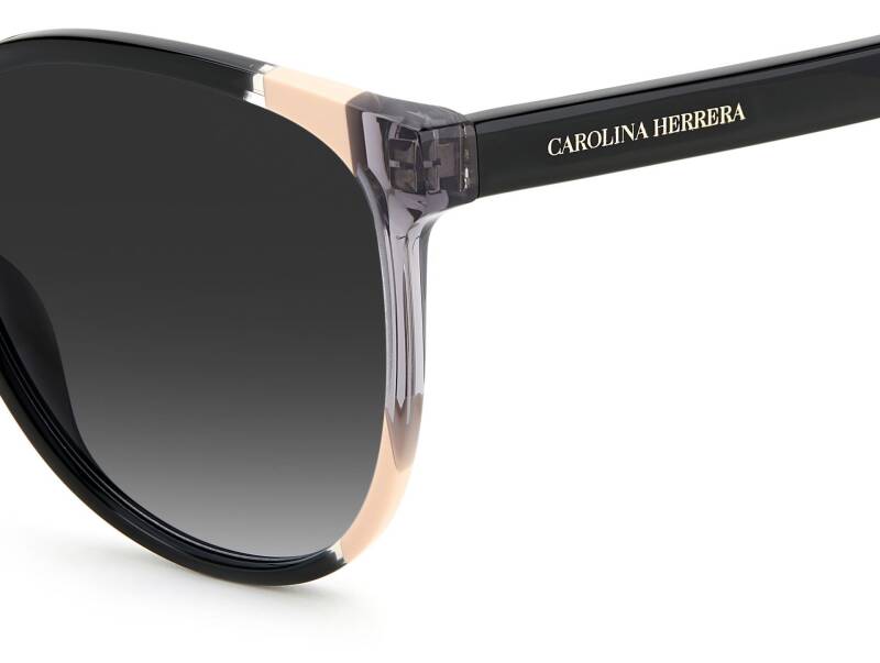 Carolina Herrera CH 0063/S Women's Square Sunglasses - Black/Gold