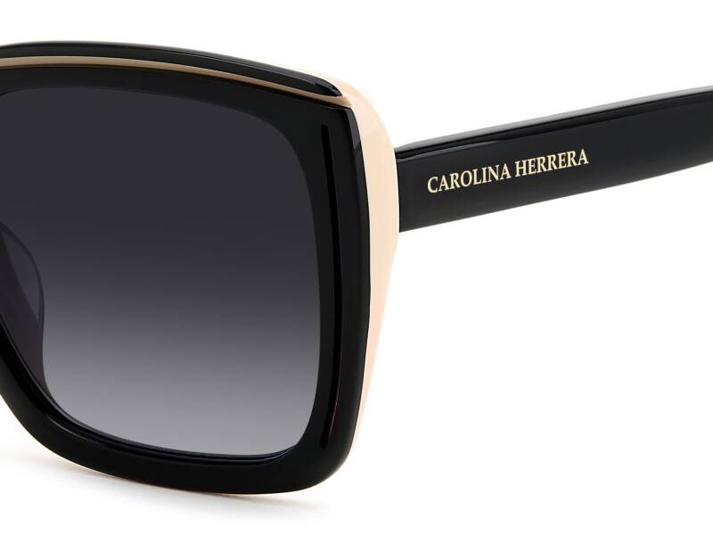 Carolina Herrera HER 0143/G/S Women's Sunglasses Black Gold 53mm