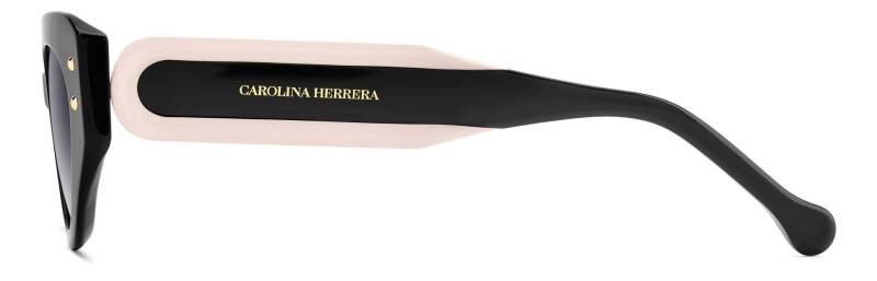 Carolina Herrera Women's Square Sunglasses - Black & Gold 50mm