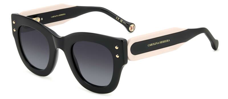 Carolina Herrera HER 0222/S Women's Sunglasses Black Gold 47mm