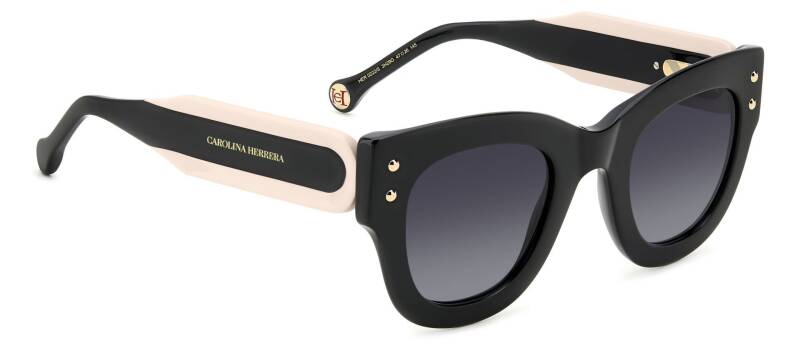Carolina Herrera HER 0222/S Women's Sunglasses Black Gold 47mm