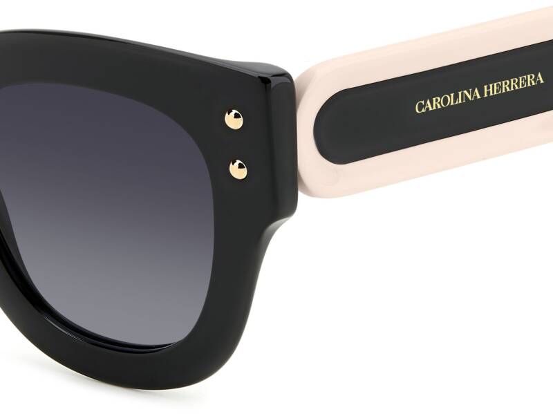 Carolina Herrera HER 0222/S Women's Sunglasses Black Gold 47mm