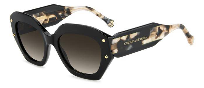 Carolina Herrera Her 0365/S Black Square Women Sunglasses 53mm