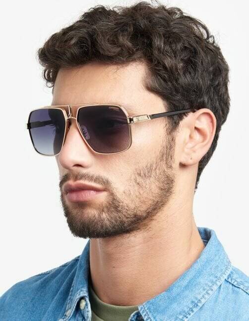 Carrera 1055/S Grey Men's Navigator Sunglasses 62mm
