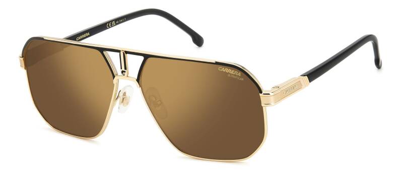 Carrera 1062/S Gold Aviator Sunglasses with Polarized Lenses
