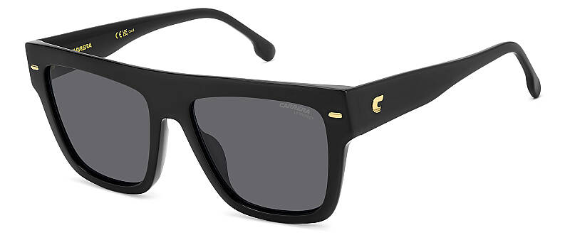 Carrera 3016/S Black Square Women's Sunglasses 55mm