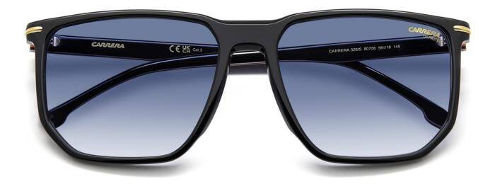 Carrera 329/S Men's Square Sunglasses Black Frame 58mm