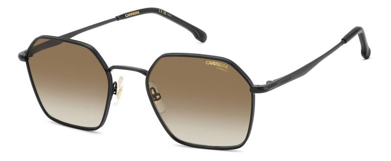 Carrera 334/S Black Brown Green Rectangular Men's Sunglasses