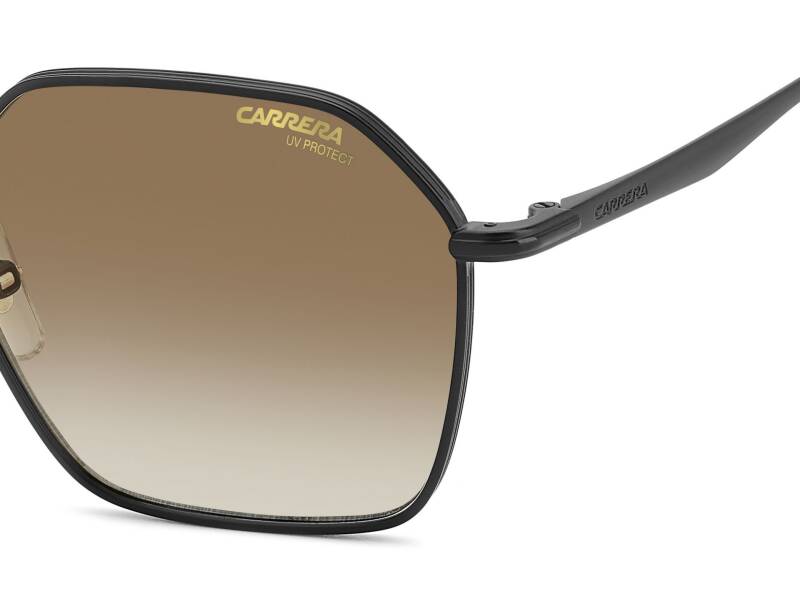 Carrera 334/S Black Brown Green Rectangular Men's Sunglasses