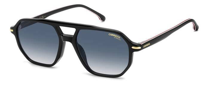 Carrera 341/S Men's Square Sunglasses Black and Gold 54mm