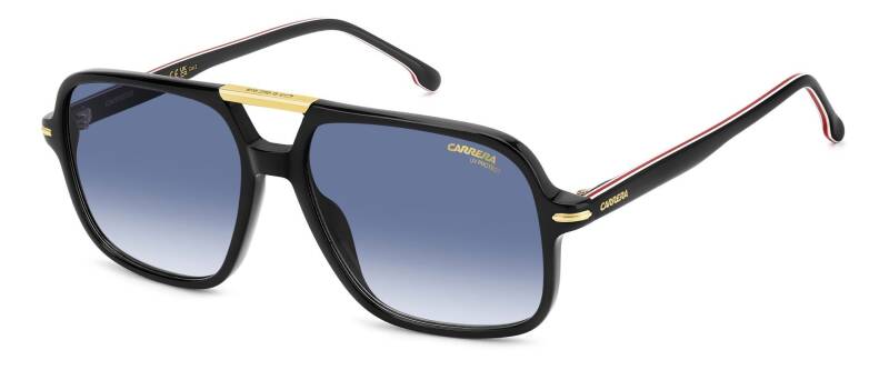 Carrera 350/S Blue Lens Men's Square Sunglasses 58mm