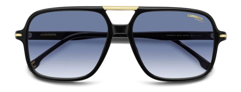 Carrera 350/S Blue Lens Men's Square Sunglasses 58mm