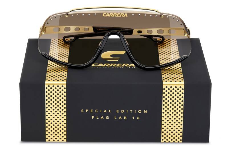 Carrera Flaglab 16 Unisex Aviator Sunglasses Black Brown Green