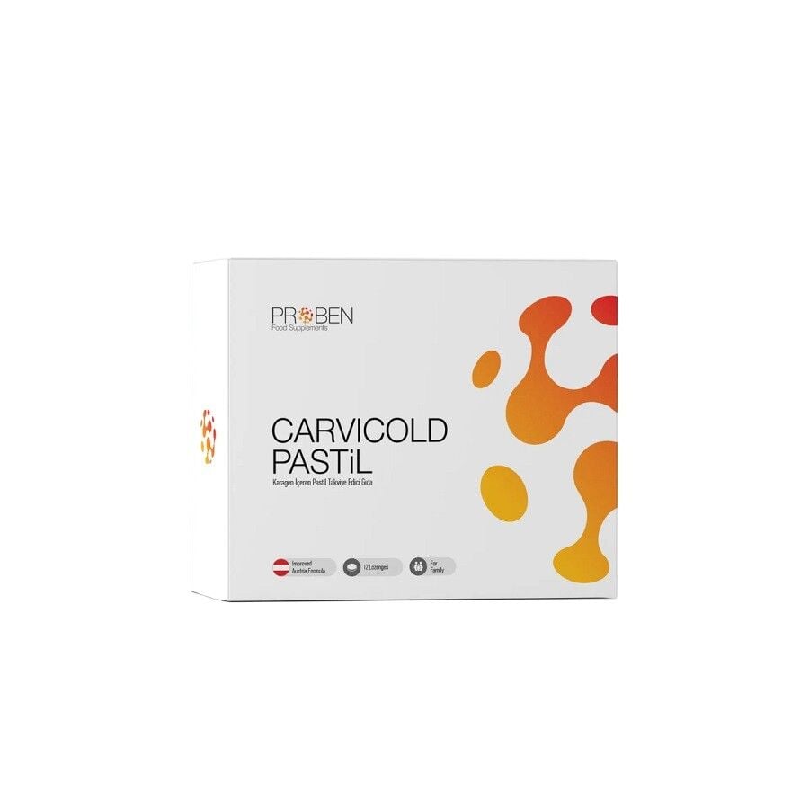 Proben Ilac Carvicold Lozenges with Ginger and Vitamin C 12 Count