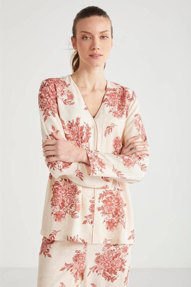 Catherines 2604 Women Pajama Set in Dusty Rose