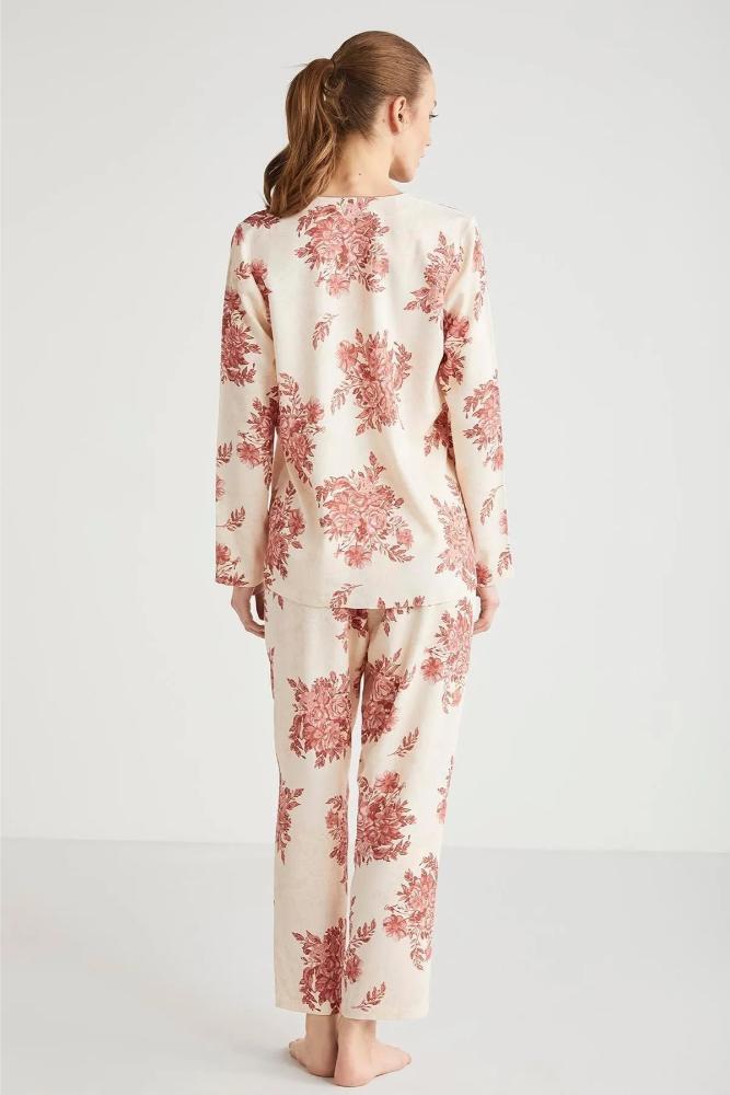 Catherines 2604 Women Pajama Set in Dusty Rose