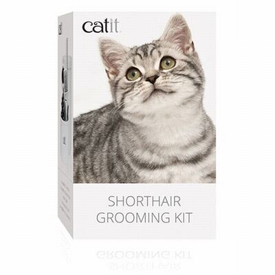 Catit Short Hair Cat Grooming Kit with Brush & Scissors