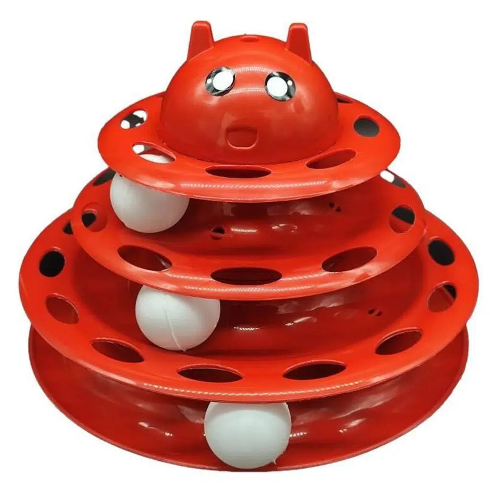 Catlife 3-Tier Tower Track Cat Toy for Active Play