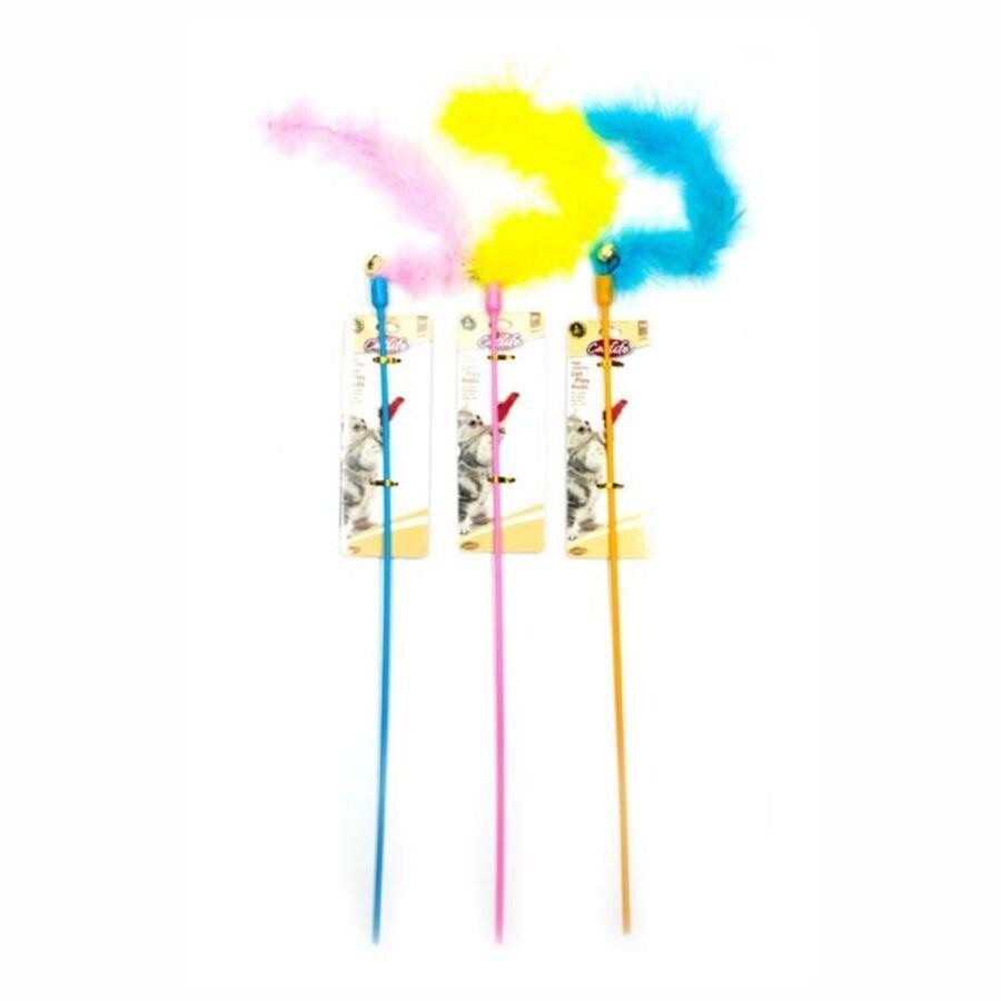Catlife Feathered Cat Wand Toy with Bell 70cm