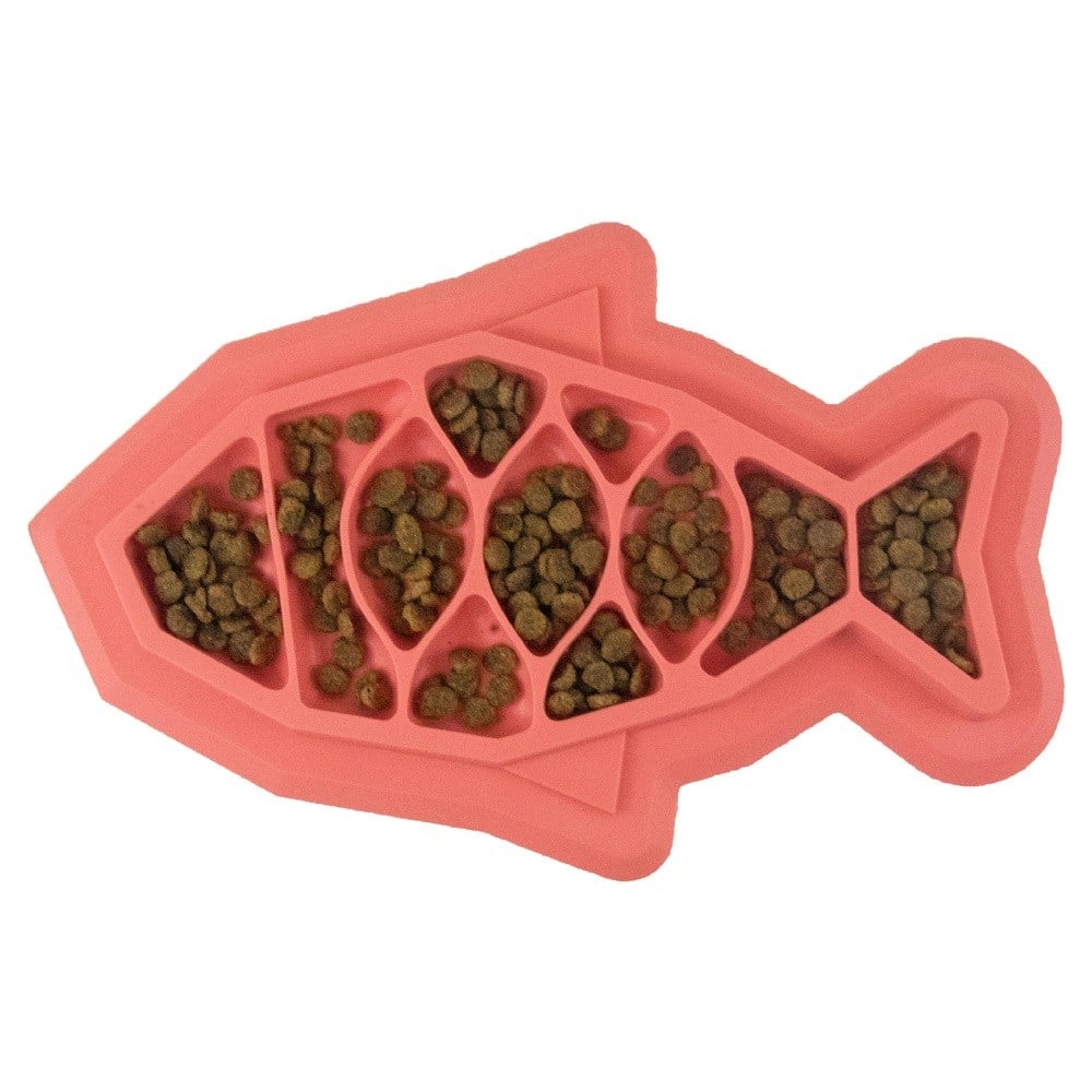 Petstages Fishie Fun Feed Slow Feeder Mat for Cats