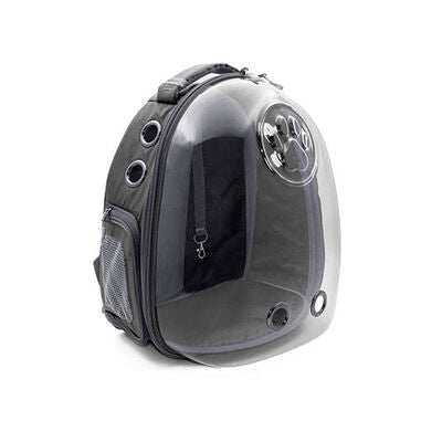 Cattie Grey Transparent Astronaut Cat Carrier Backpack 40cm