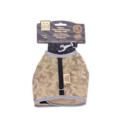 Cattie Camouflage Air Mesh Cat Harness and Leash Set Medium