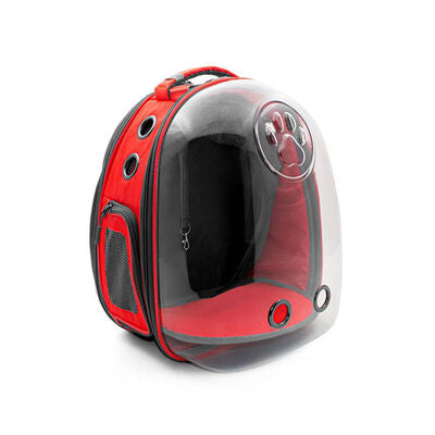 Cattie Red Mesh Astronaut Pet Carrier Backpack 25x60x40 cm