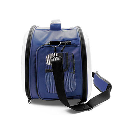 Cattie Navy Blue Panoramic Clear Pet Carrier 30x40x35 cm