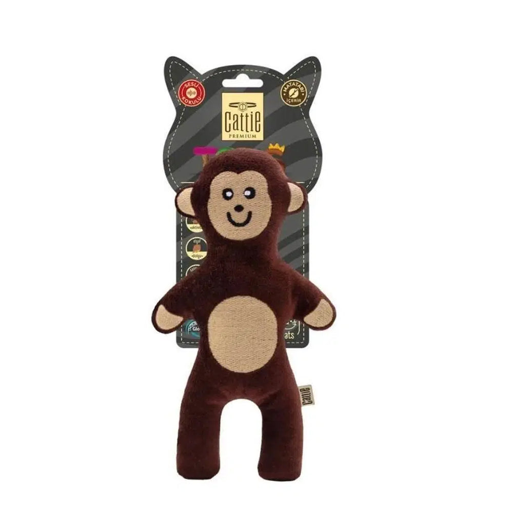 Cattie Matatabi Monkey Plush Cat Toy with Silver Vine 20 cm