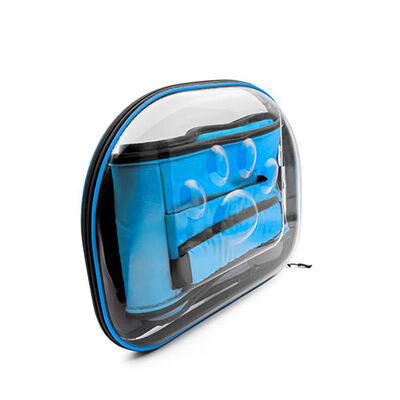 Cattie Blue Transparent Panoramic Pet Carrier Bag 30x40x35 cm