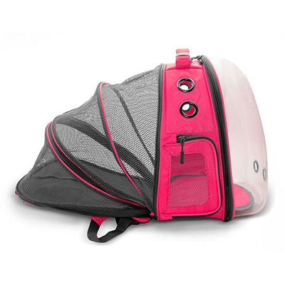 Cattie Pink Mesh Astronaut Cat Carrier Backpack 25x60x40 cm