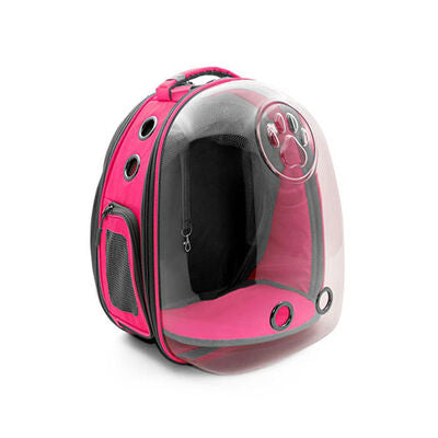 Cattie Pink Mesh Astronaut Cat Carrier Backpack 25x60x40 cm