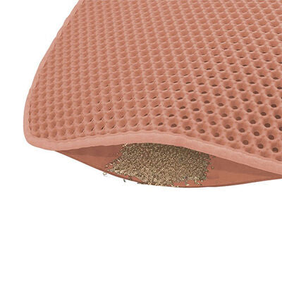 Cattie Pink Dual-Layer Litter Trapping Mat 50 x 50 cm