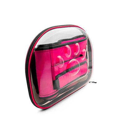 Cattie Pink Transparent Panoramic Pet Carrier Bag 30x40x35 cm