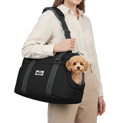 Cattie Black Bungalow Pet Carrier for Cats and Small Dogs 50cm