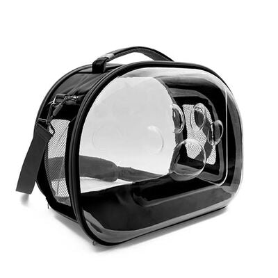 Cattie Black Transparent Panoramic Cat Carrier Bag 30x40x35 cm