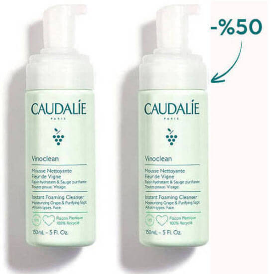 Caudalie Vinoclean Instant Foaming Cleanser Duo 2x150ml