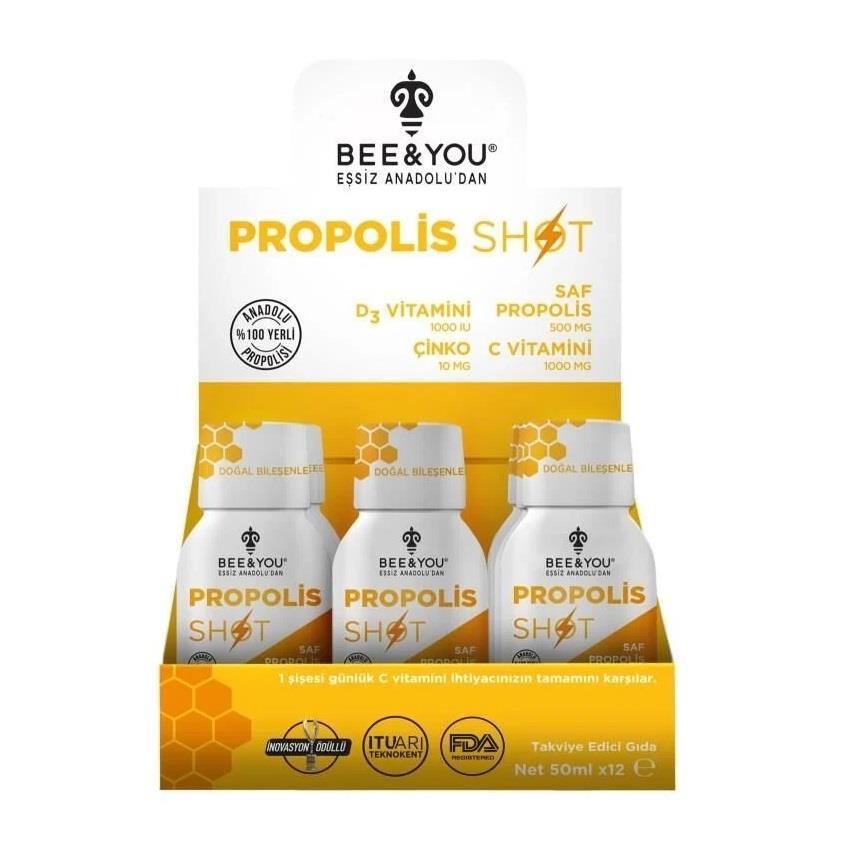 BEE &amp; YOU Phenolix Propolis Daily Wellness Shot 50 ml x 12 Pack