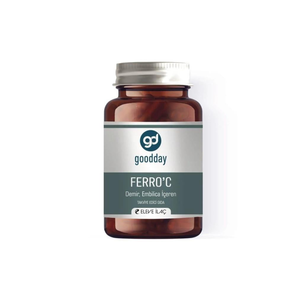 Goodday Ferro'C Dietary Supplement - Iron & Vitamin C Support for Healthy Adults Goodday Ferro'C - Iron & Vitamin C Dietary Supplement Dietary Supplement, Iron Supplement, Vitamin C Supplement, Health and Wellness, Goodday Ferro'C, Immune System Support, Antioxidant Benefits, Iron Deficiency Solution, Healthy Adults, Wellness Products