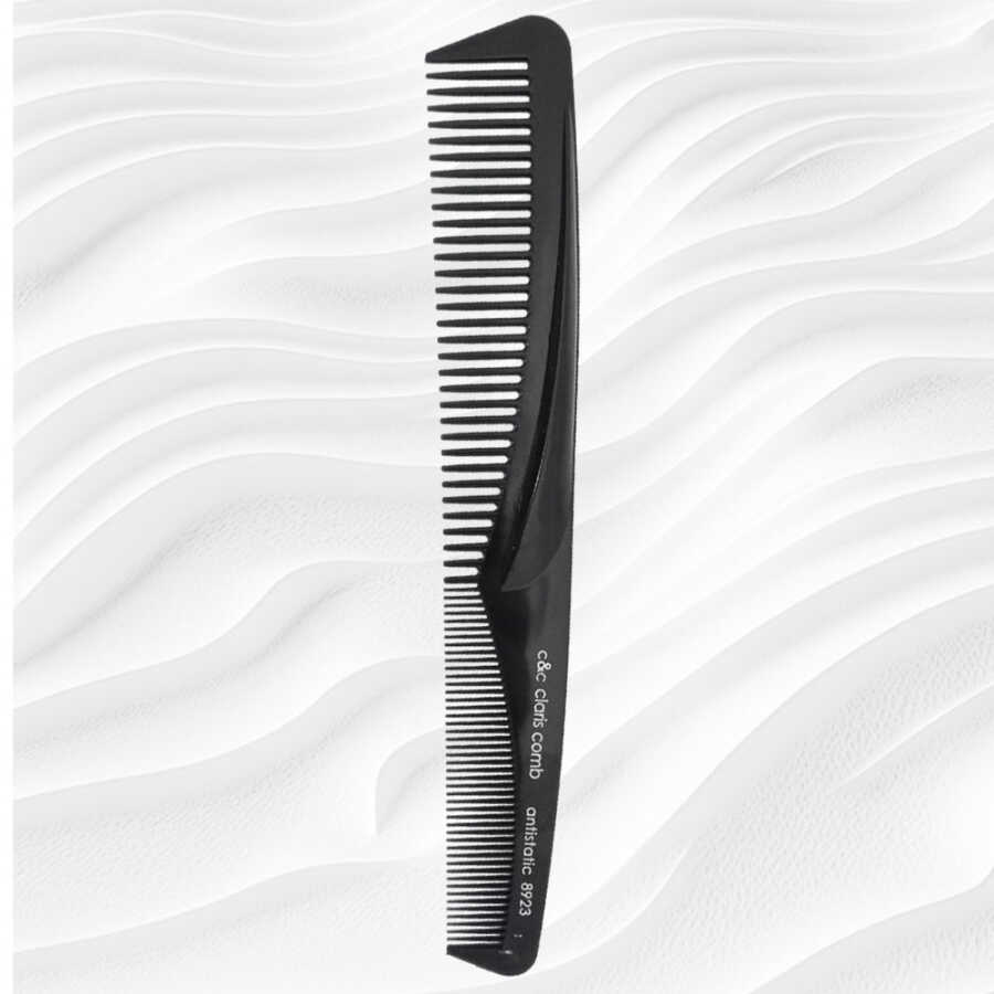 Claris Comb Carbon Antistatic Hair Comb Heat Resistant 8923
