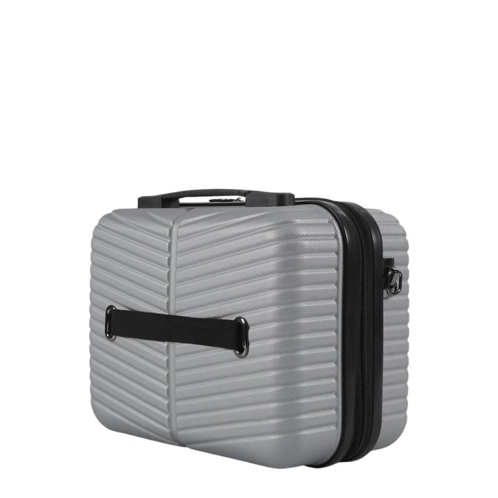 Ccs 5266 Hard Shell Makeup Bag in Silver