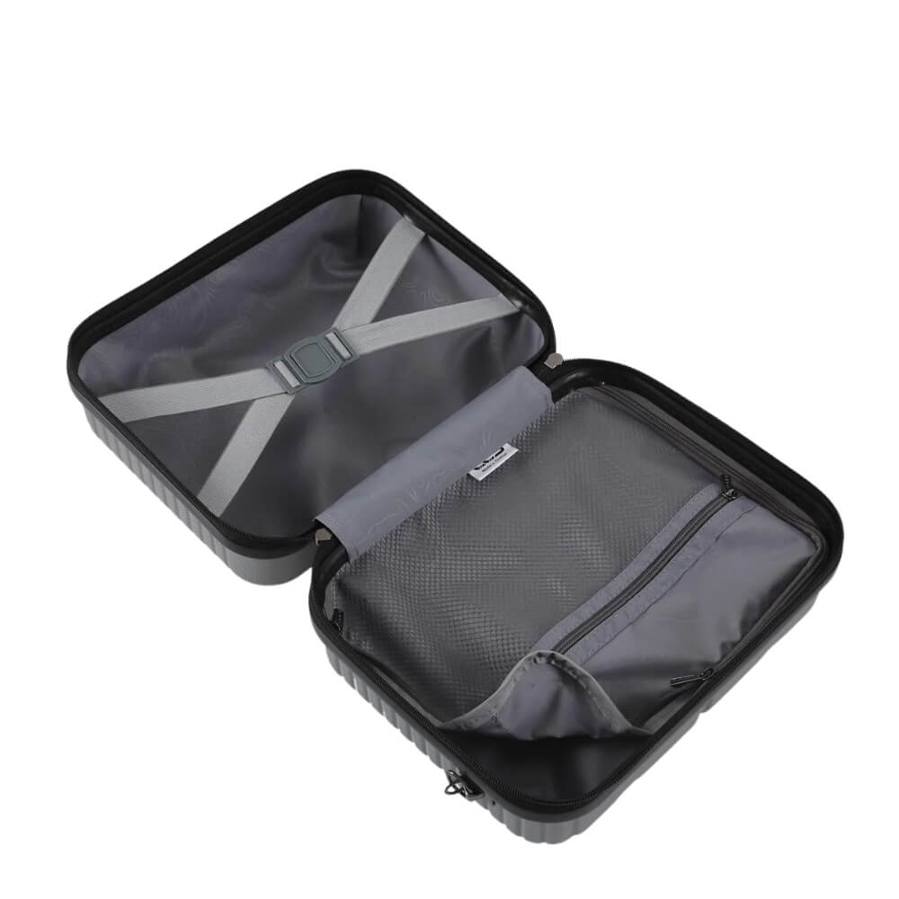 Ccs 5266 Hard Shell Makeup Bag in Silver