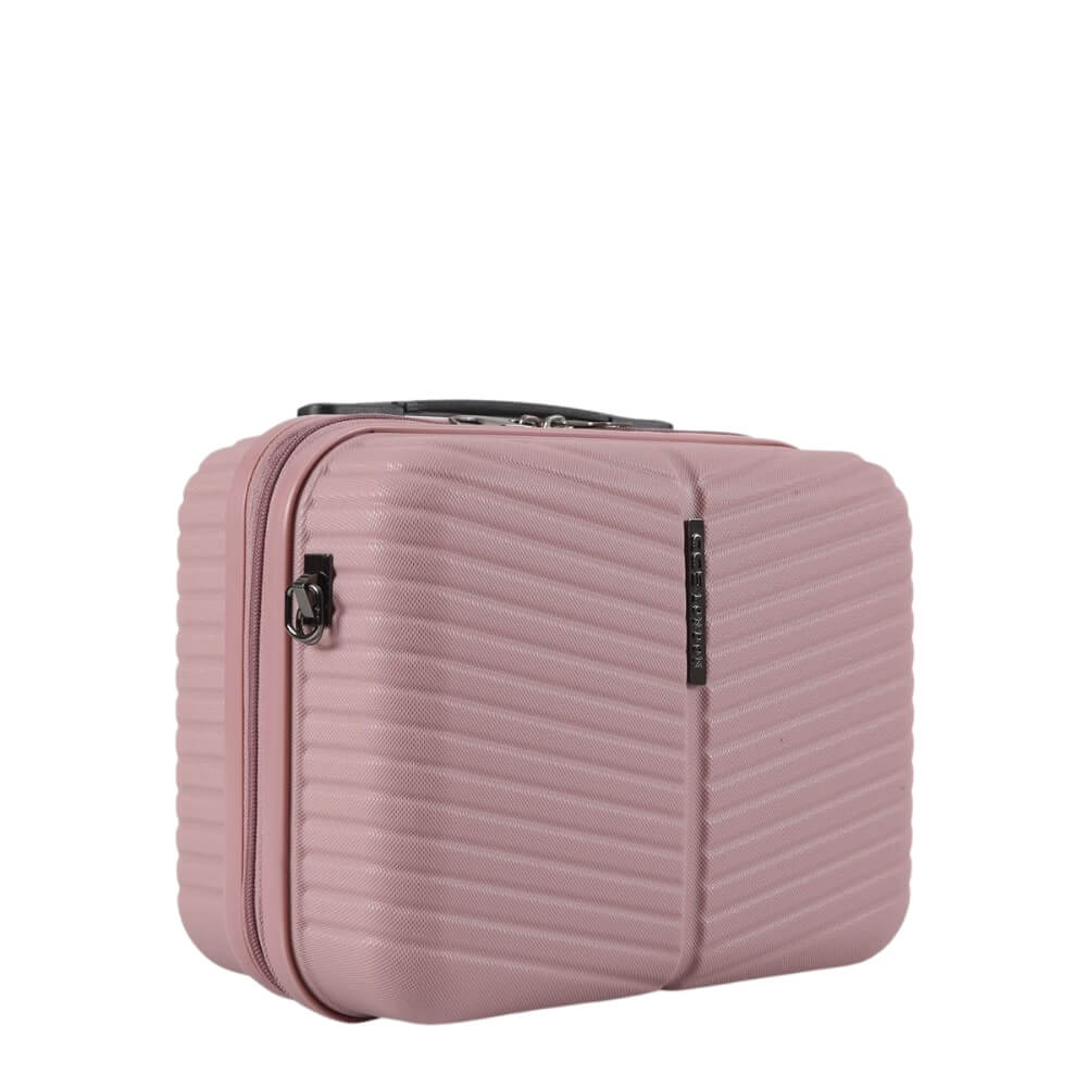 Ccs 5266 Hard Shell Makeup Bag in Powder Pink