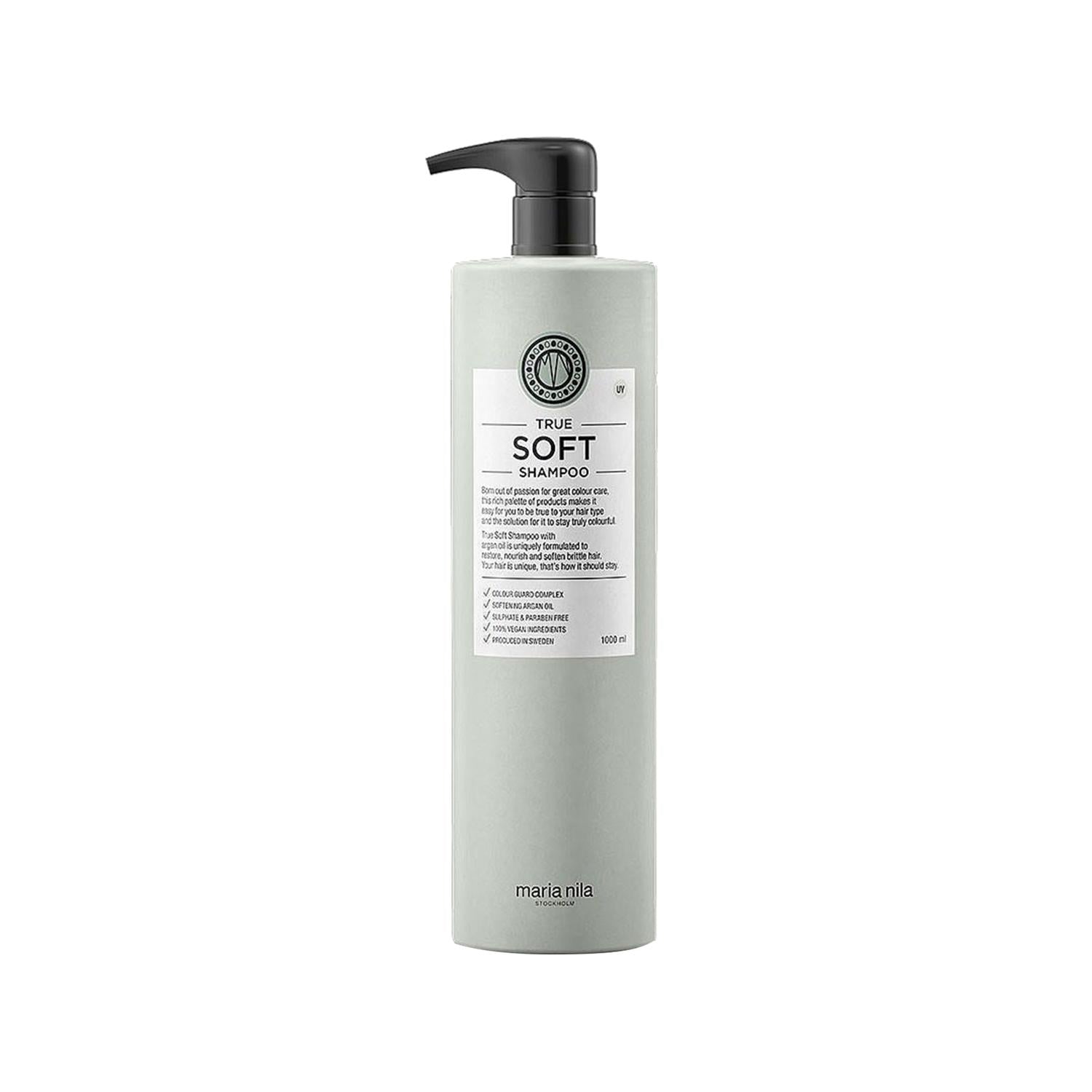 Maria Nila True Soft Sulfate-Free Moisturizing Shampoo for Dry/Damaged Hair, 1000ml - Gentle & Nourishing Hair Care Maria Nila True Soft Sulfate-Free Moisturizing Shampoo 1000ml sulfate-free shampoo, moisturizing shampoo, large capacity shampoo, Maria Nila True Soft, gentle hair care, dry hair solution, damaged hair care, nourishing shampoo, healthy hair products, hair care routine, sulfate-free hair care, moisturizing hair products