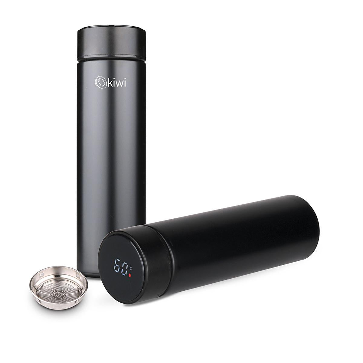 Kiwi Digital Thermos: 500ml Stainless Steel Insulated Water Bottle with Temperature Display - Keeps Drinks Hot & Cold for Camping, Travel Kiwi Digital Thermos: Temperature Display, Stainless Steel - 500ml digital thermos, temperature display thermos, stainless steel thermos, insulated water bottle, hot and cold thermos, camping thermos, travel thermos, 500ml thermos, digital temperature water bottle, stainless steel insulated flask, thermos, water bottle, insulated bottle, flask, hot drinks, cold drinks, ca